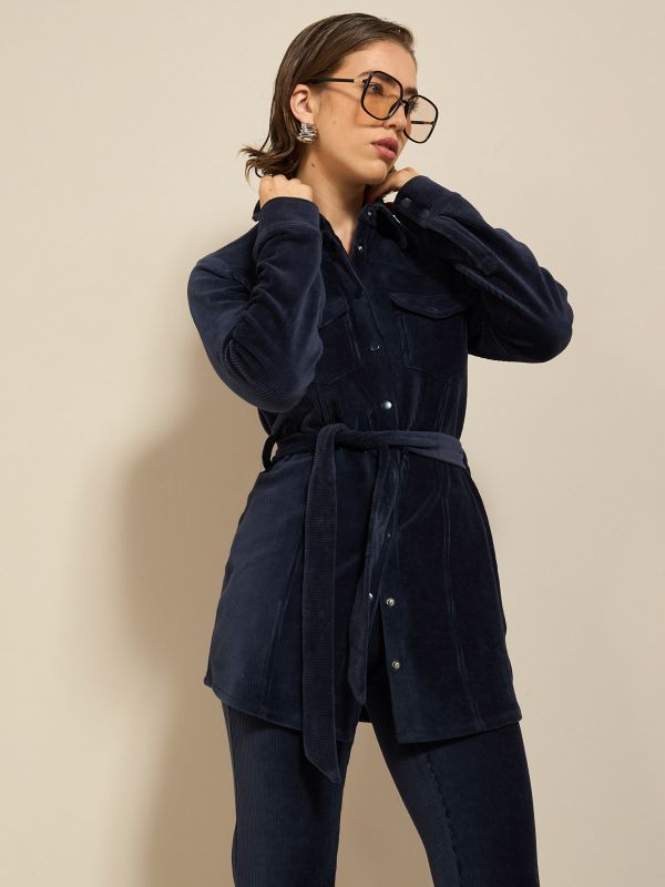 חולצת קורדורוי חגורה LB