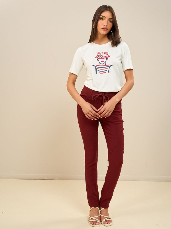 מכנסי דריל מטוסים עם גומ