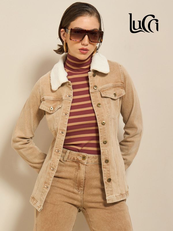 ג’קט דריל צוורון פרוה LB