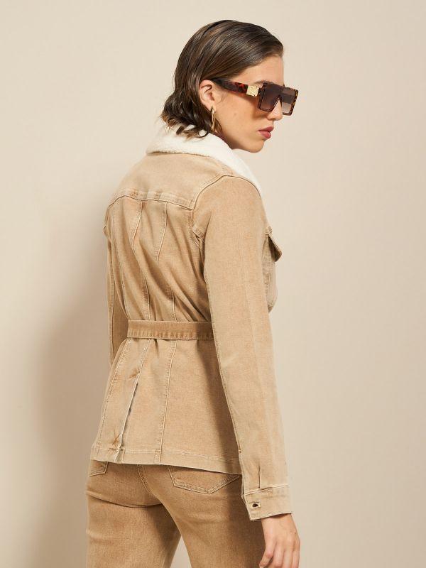 ג’קט דריל צוורון פרוה LB