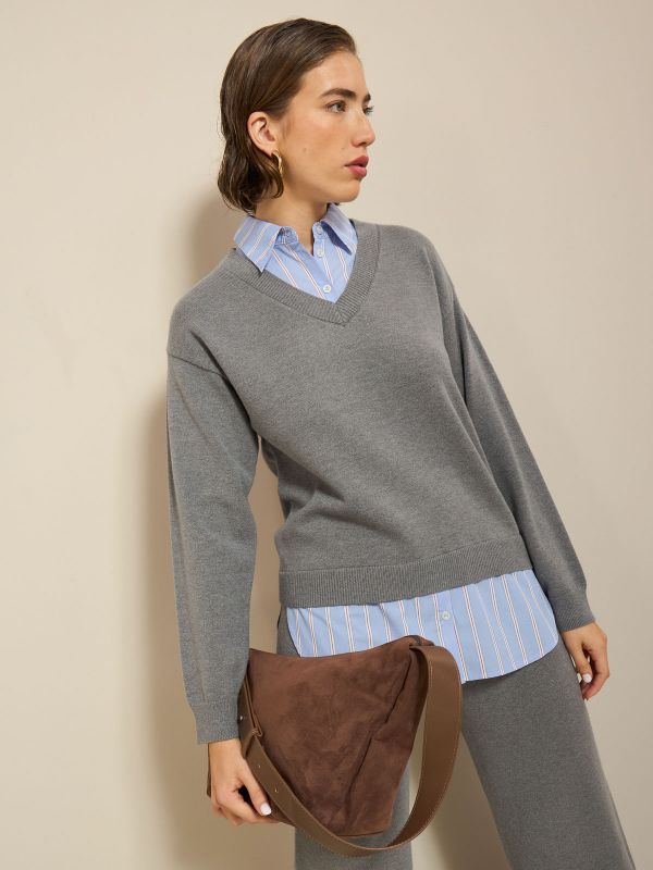 סריג שילוב חולצה