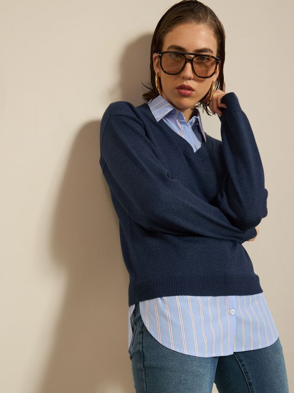 סריג שילוב חולצה