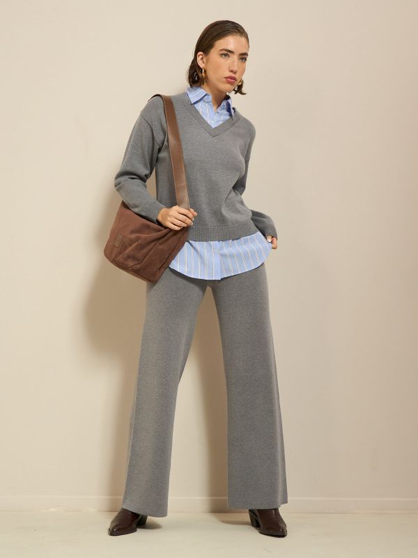 מכנסי חליפת סריג