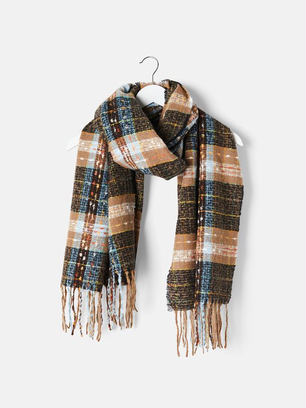 צעיף משבצת רקום