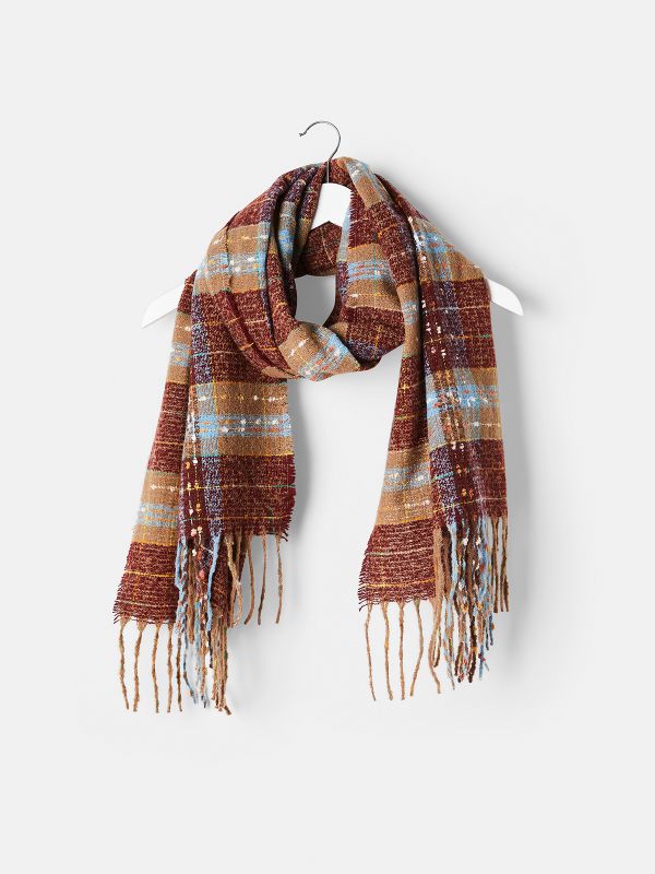 צעיף משבצת רקום