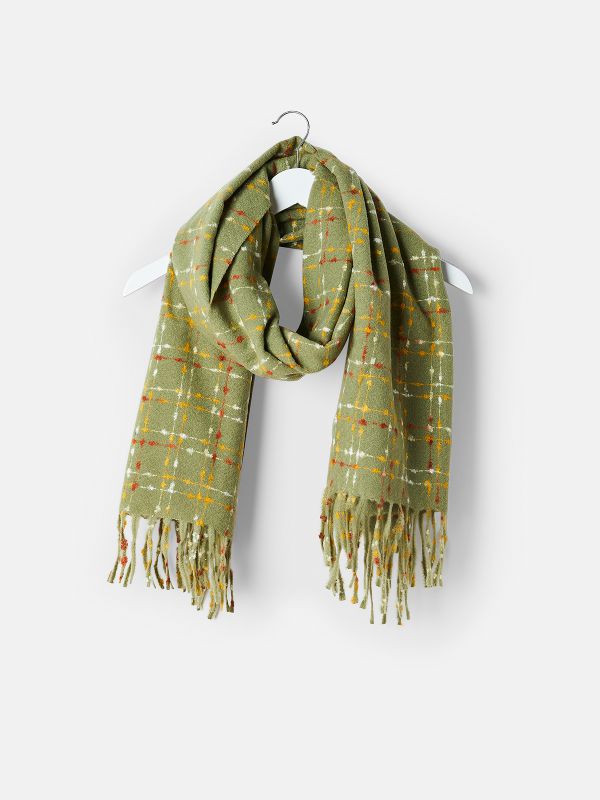 צעיף רך רקום פסים צבעוני