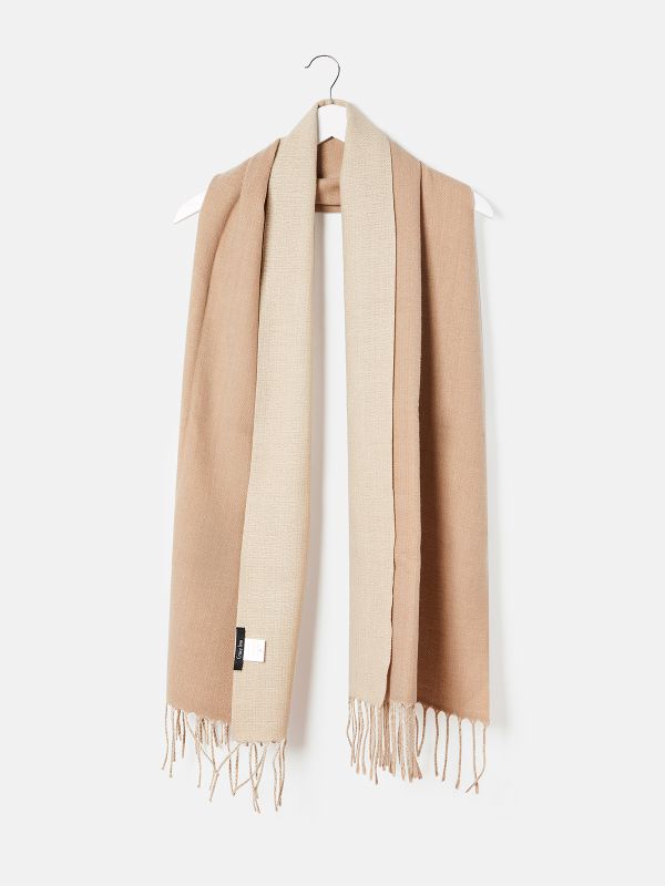 צעיף חלק פשמינה  דו צדדי