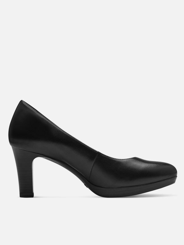 נעל עקב שחורה קלאסית. תמריס TAMARIS.