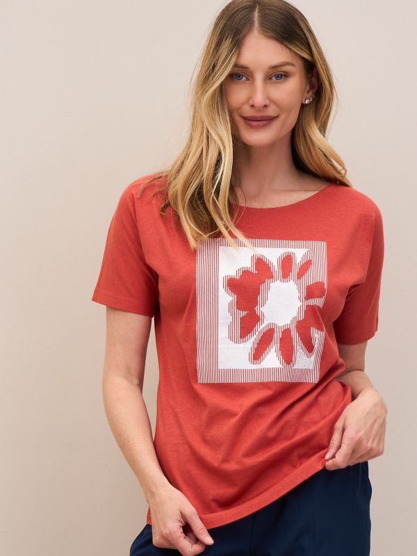 פרומו טישרט דפוס פרח