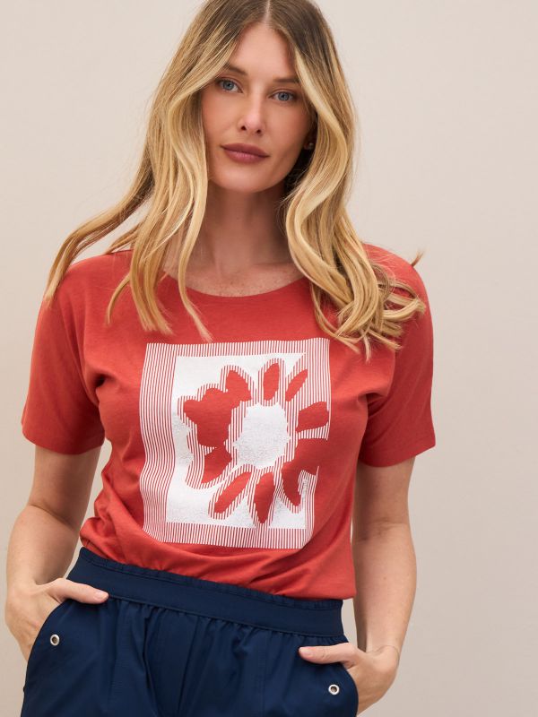 פרומו טישרט דפוס פרח