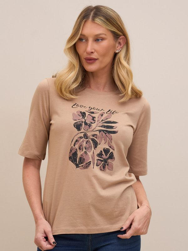 עטישרט פרומו דפוס פרחים