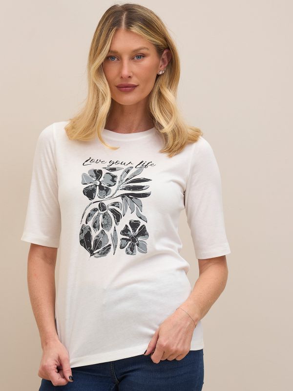 עטישרט פרומו דפוס פרחים