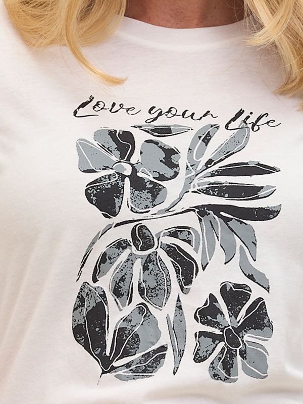 עטישרט פרומו דפוס פרחים