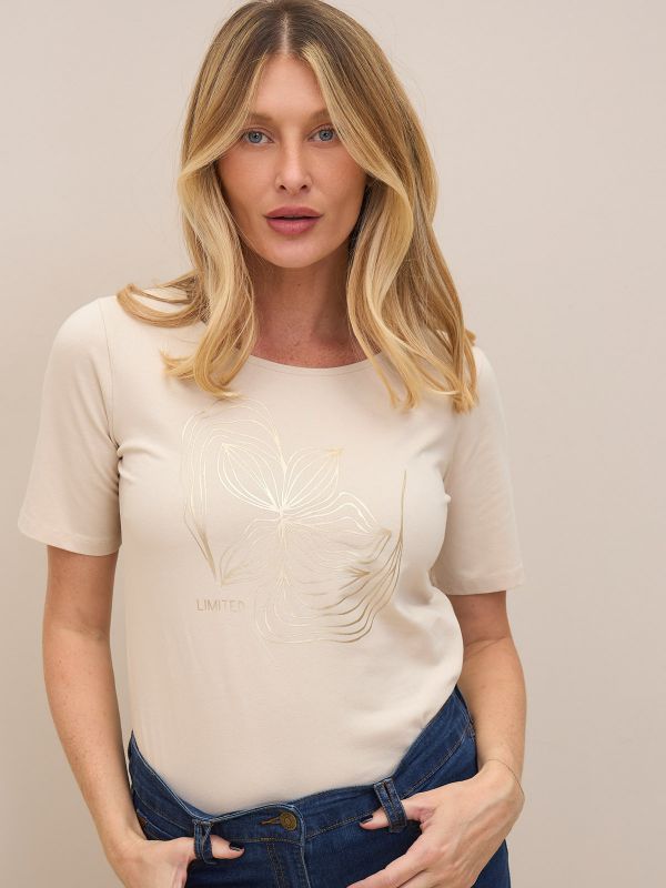 טישרט פרומו דפוס זהב