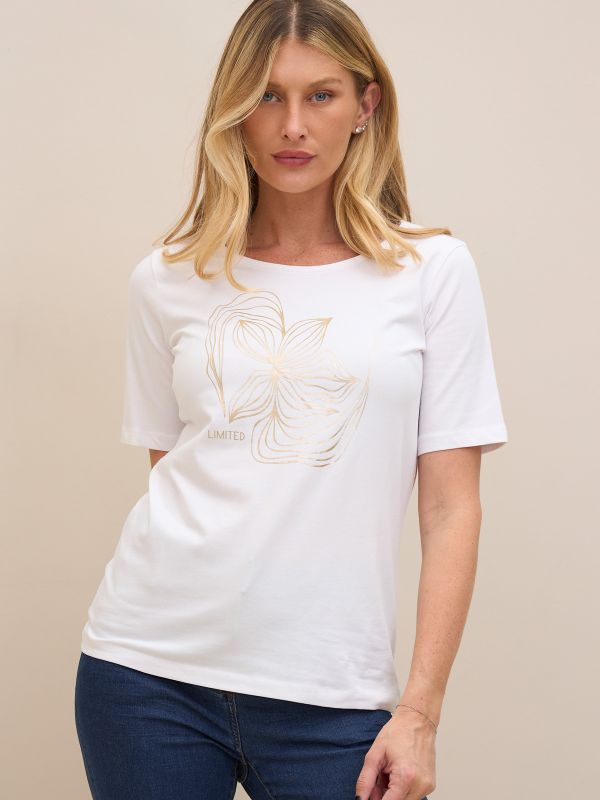 טישרט פרומו דפוס זהב