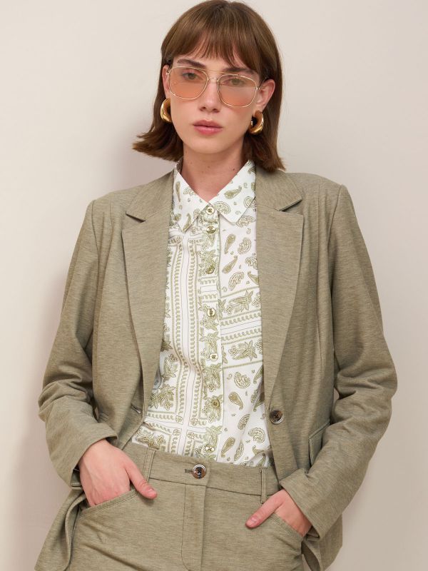 בלייזר ג’רסי ארוך