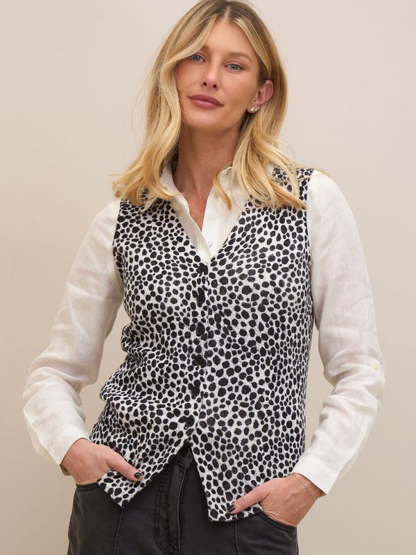 וסט סריג מודפס