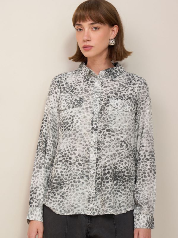 חולצה מודפסת מנומרת