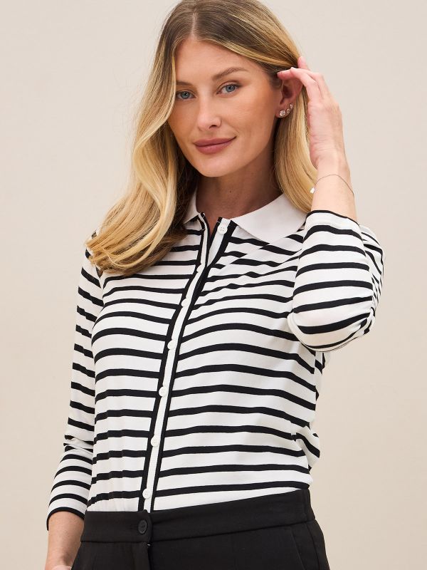 חולצת  פסים מכופתרת