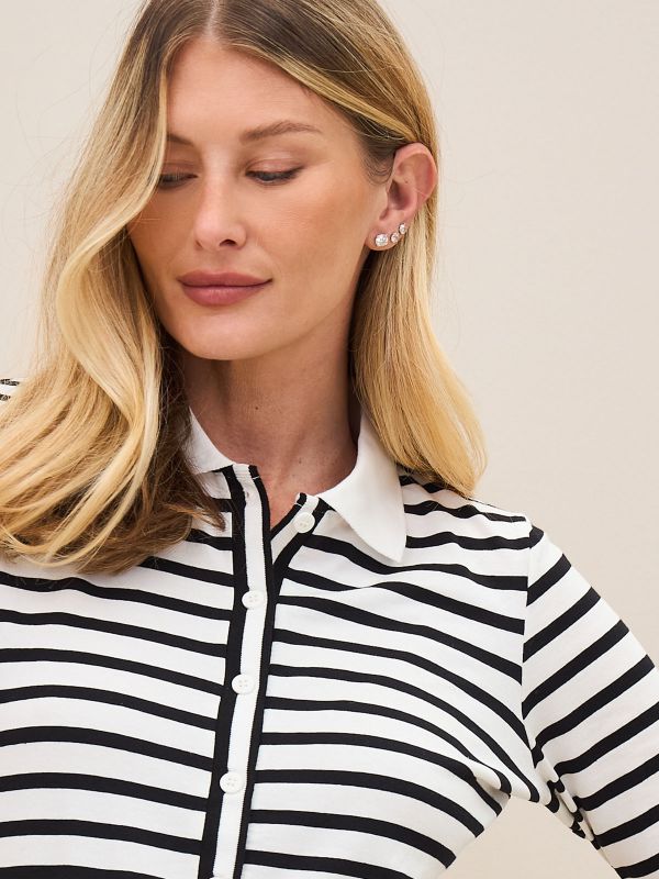 חולצת  פסים מכופתרת