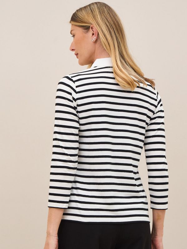 חולצת  פסים מכופתרת