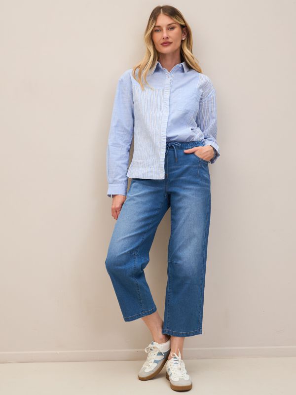 חולצת  פסים משולבת