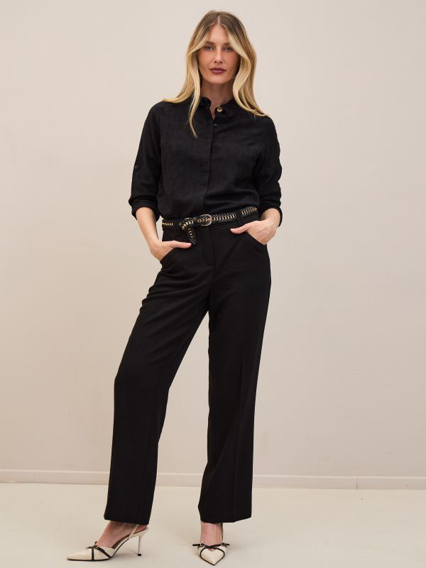 חולצת ג’קרד מנומר