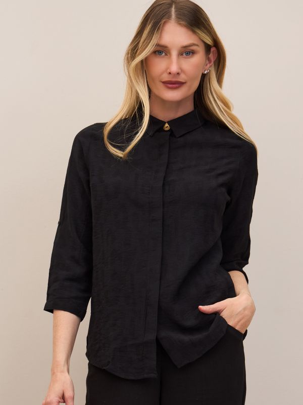 חולצת ג’קרד מנומר