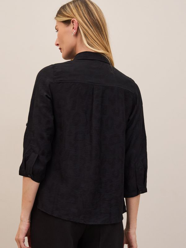 חולצת ג’קרד מנומר