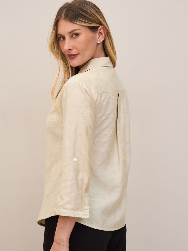 חולצת ג’קרד מנומר