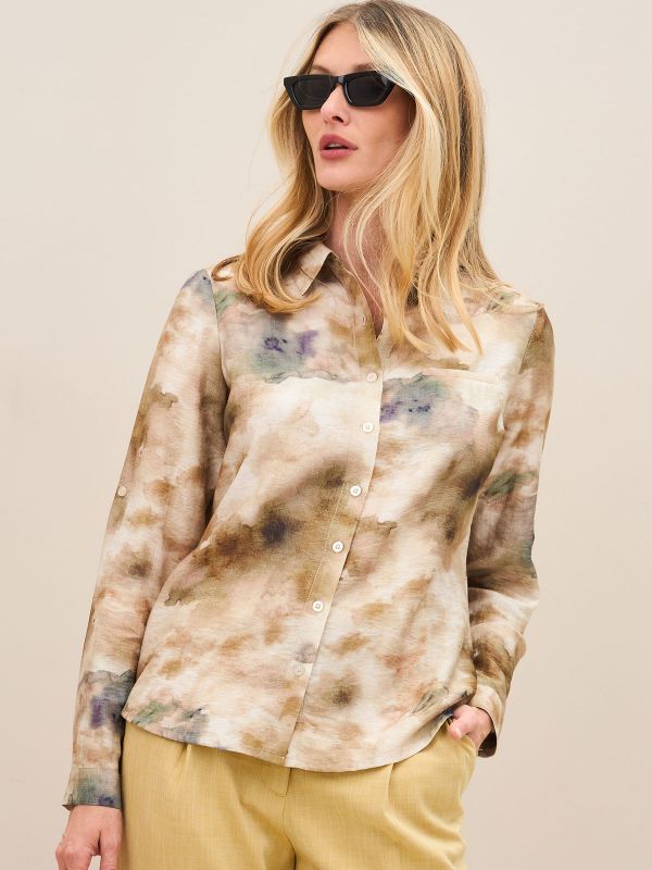 חולצת מכופתרת דפוס