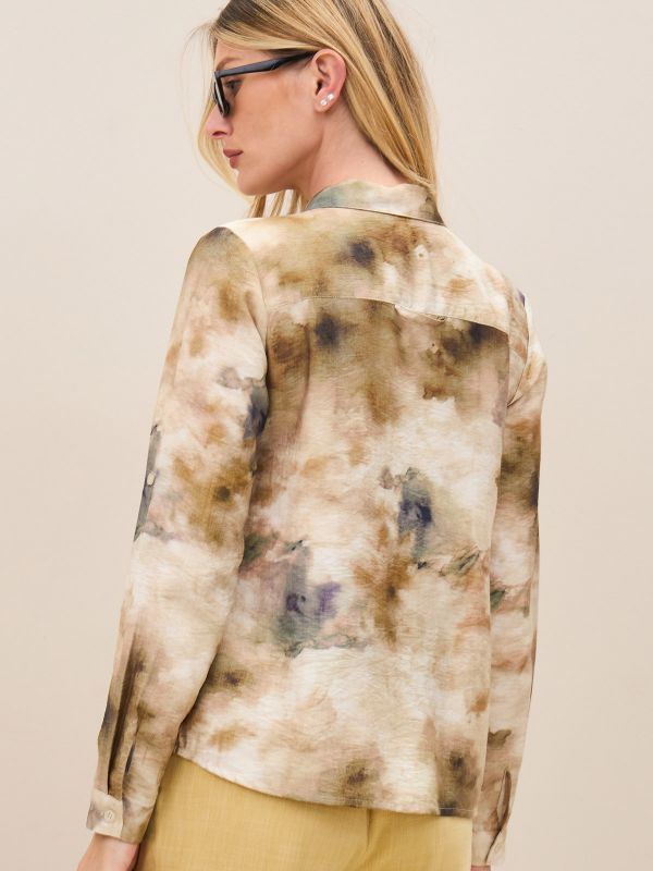 חולצת מכופתרת דפוס