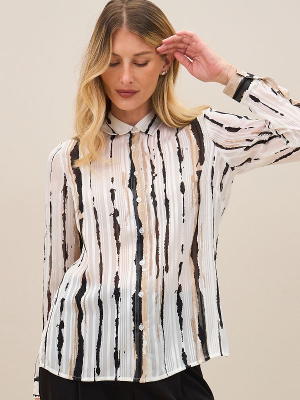 חולצת כפתורים מודפסת