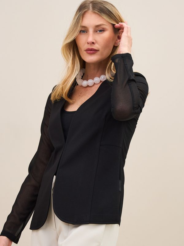 ז’קט משולב שיפון