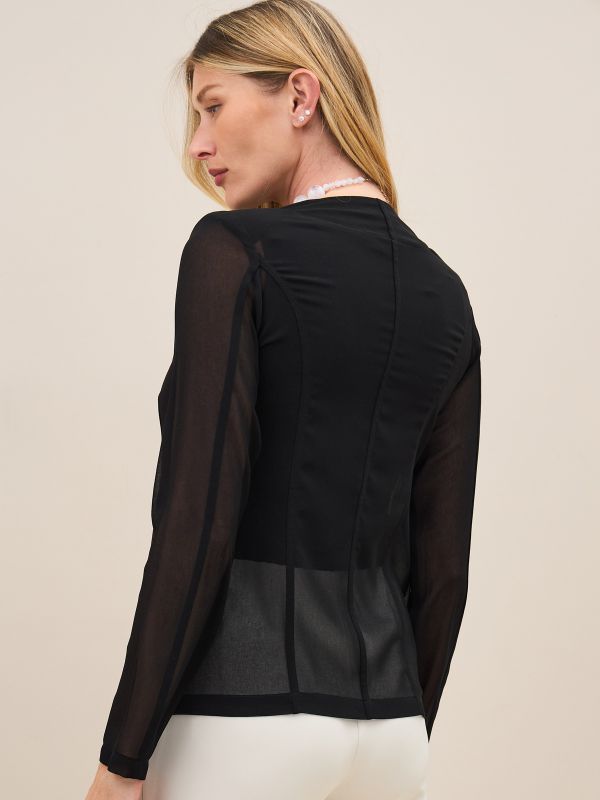 ז’קט משולב שיפון