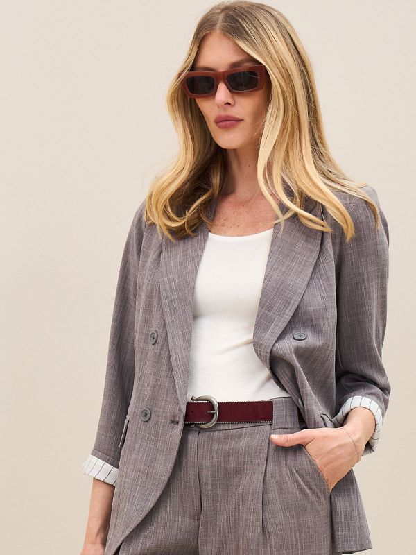 ז’קט קלסי ביטנת פסים