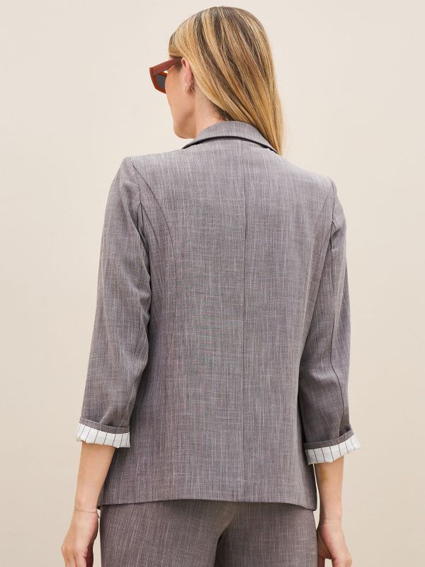 ז’קט קלסי ביטנת פסים