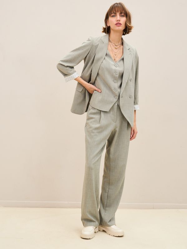 ז’קט קלסי ביטנת פסים