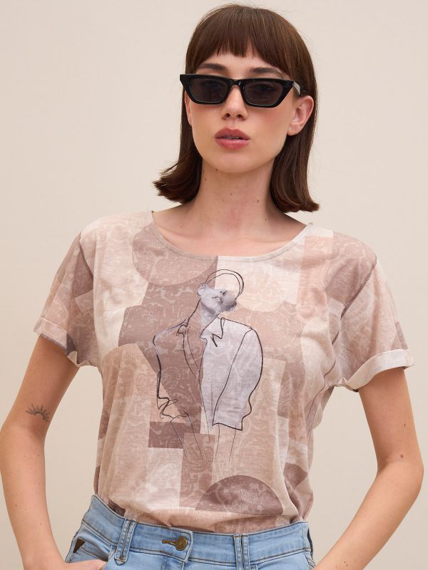 טישרט צרובה מודפסת