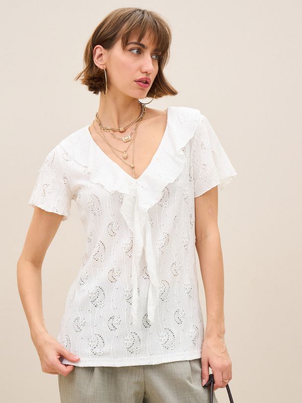 טי שרט תחרה וולנים