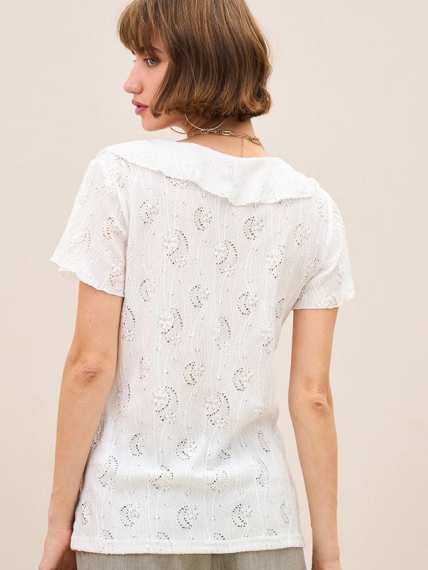 טי שרט תחרה וולנים