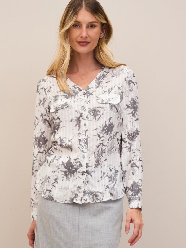 חולצת ויסקוזה מודפסת