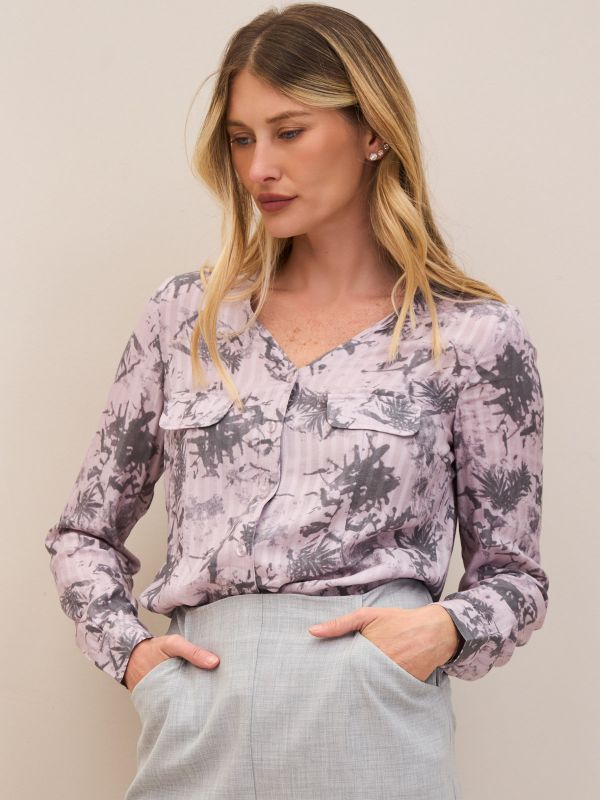 חולצת ויסקוזה מודפסת