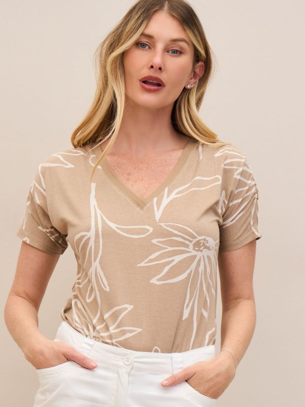 טישרט קימונו מכווץ