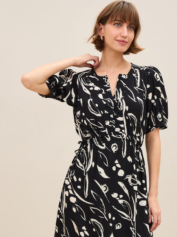 שמלת ויסקוזה מודפסת