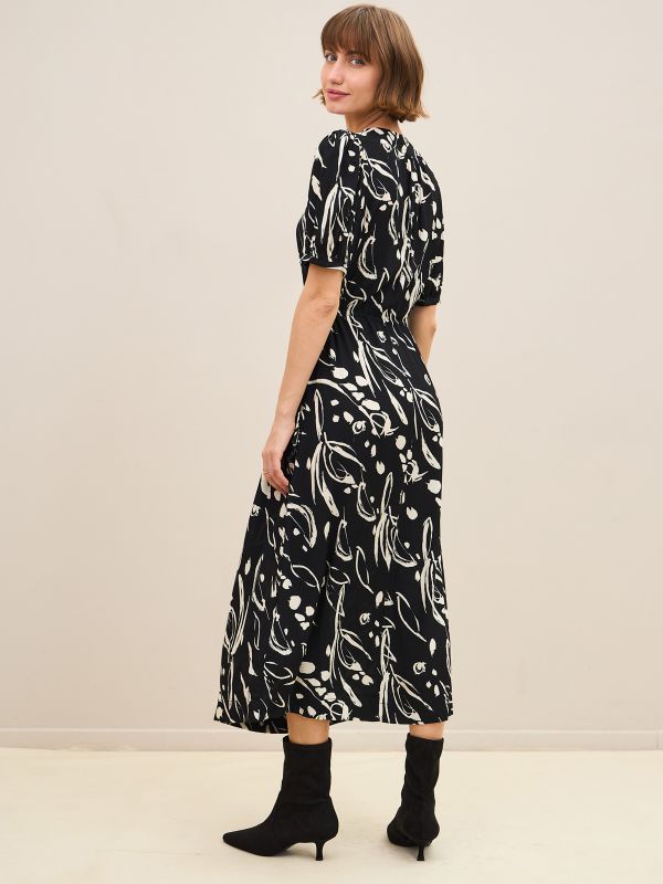 שמלת ויסקוזה מודפסת