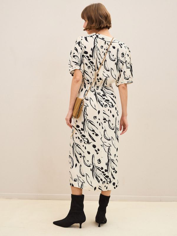 שמלת ויסקוזה מודפסת