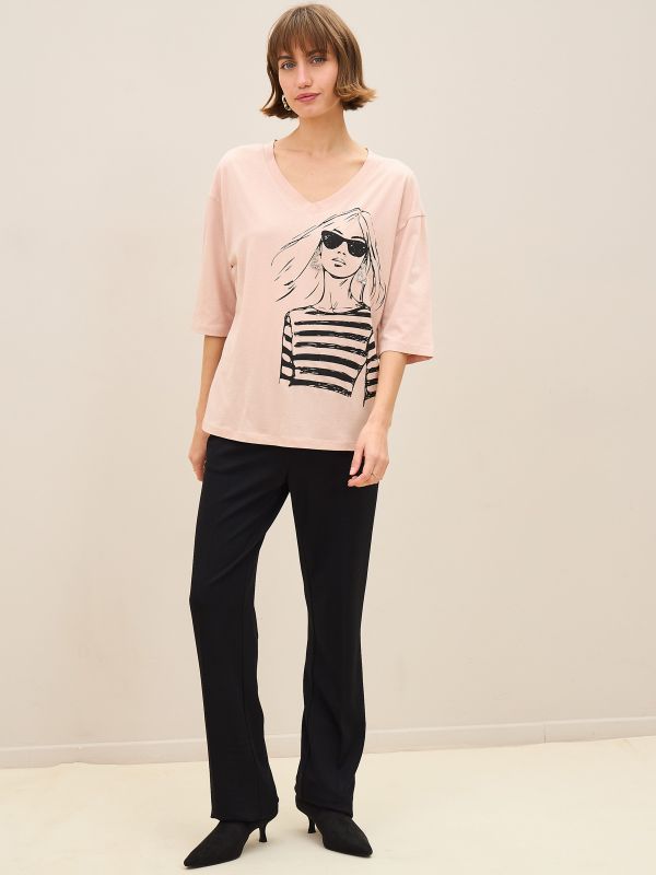 טישרט פרומו דפוס אישה