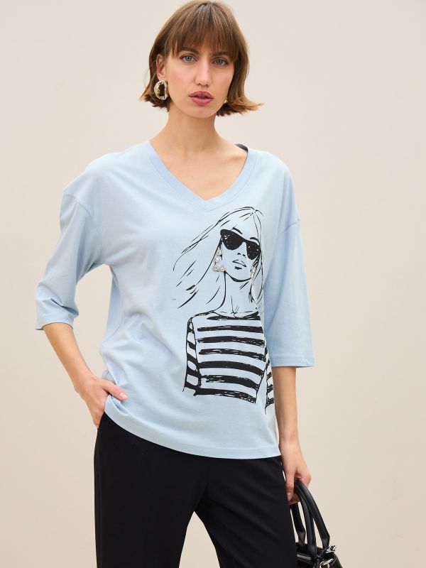 טישרט פרומו דפוס אישה