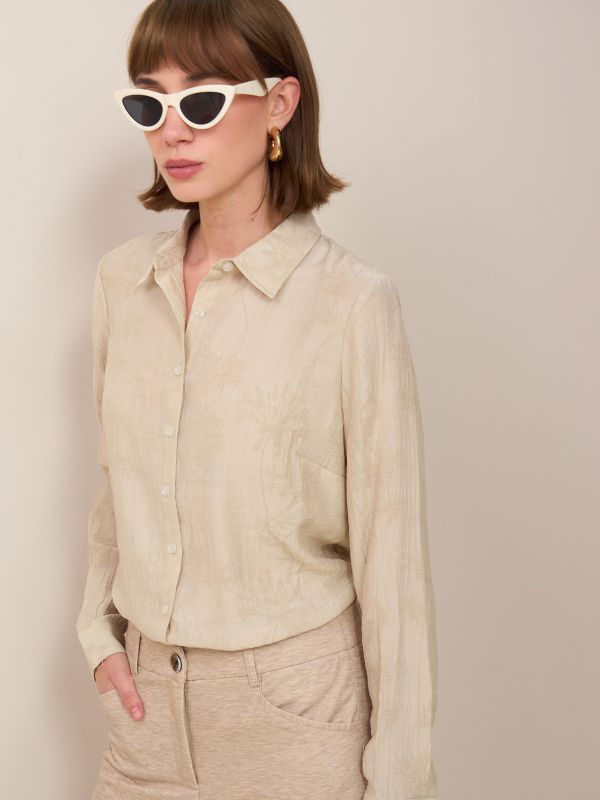 חולצת ז’קארד כפתורים